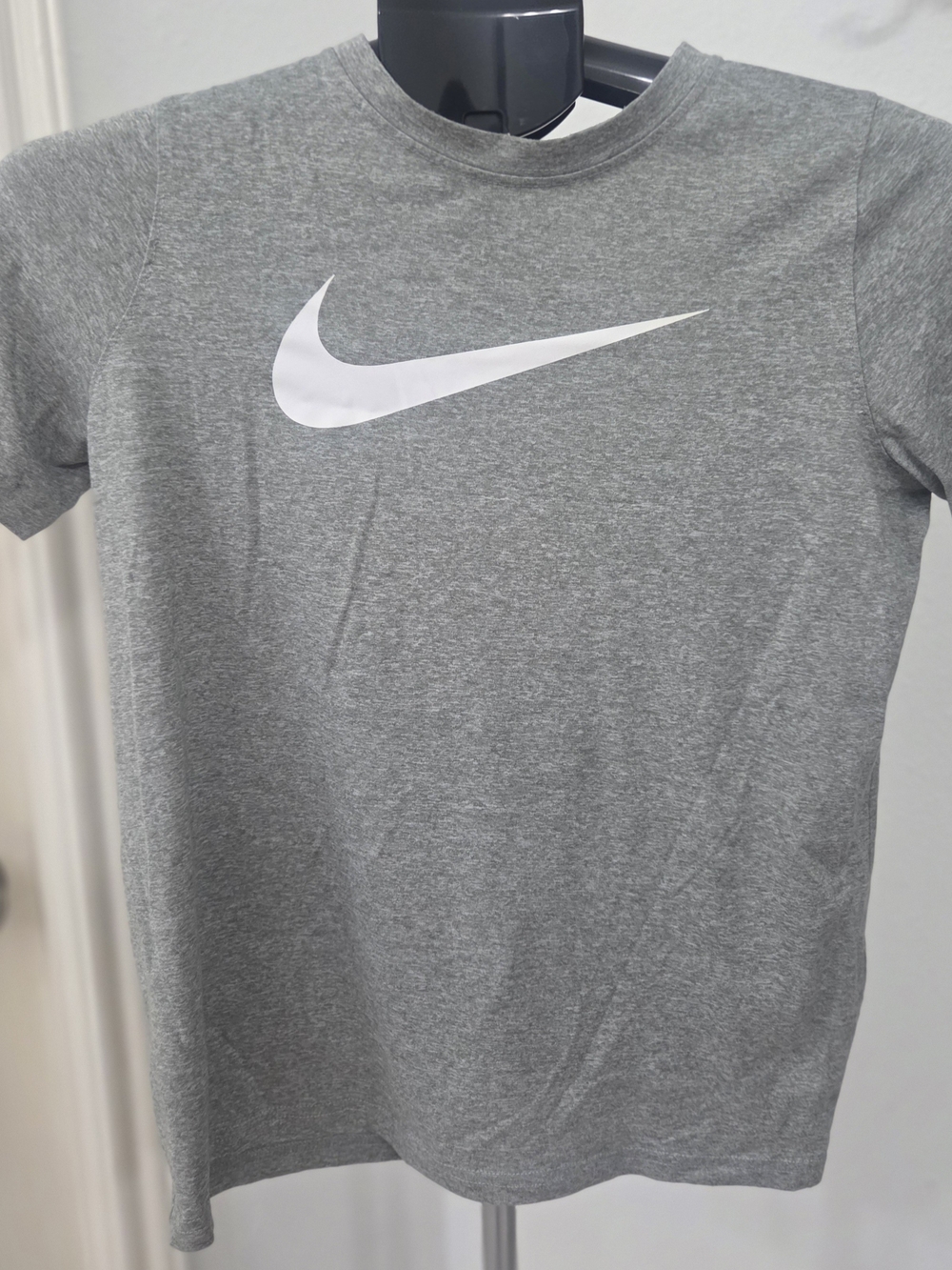 Nike Boy's Gray Logo Crew Neck T‑Shirt